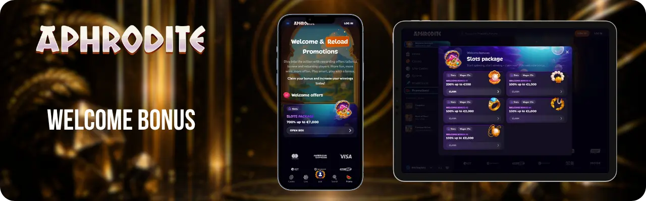 Aphrodite Casino welcome package